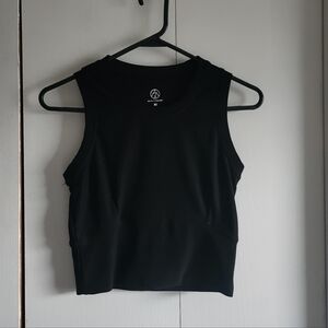 Athletic Black Sleeveless Tank Top